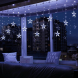 LED vánoční závěs Hvězdičky, 3x3m, studená bílá, IP44, 100 LED