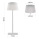LED stolní lampa KATIE, bílá