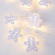 LED vánoční girlanda - perníčky, teplá bílá, 2x AA baterie, 160 cm, IP20