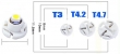 Mini LED T3 žárovka do palubní desky bílá 1LED/1210SMD
