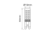 Žárovka LED G9 8W, SMD2835 220-240V, teplá bílá LEDLINE
