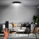 LED osvětlení s dálkový ovladačem, 36W, 2300lm, 30cm, změna chromatičnosti, stmívatelné, černá
