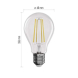 LED žárovka Filament A60 / E27 / 7,5W (75 W) / 1 055 lm / neutrální bílá