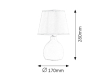 INGRID stolní textilní lampička max. 1x40W | E14 | IP20 -  bílá