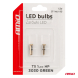 2ks LED 12V 1,2W W2x4,6d zelená 1xLED 3030
