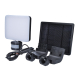 Solight LED solární osvětlení se senzorem, 11W, 1200lm, 3 CCT, Li-Ion, černá