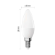 LED žárovka Classic svíčka / E14 / 4,2 W (40 W) / 470 lm / neutrální bílá