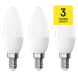 LED žárovka Classic svíčka / E14 / 4,2 W (40 W) / 470 lm / teplá bílá set 3ks