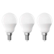 LED žárovka Classic Mini Globe / E14 / 4,2 W (40 W) / 470 lm / teplá bílá set 3ks