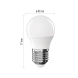 LED žárovka Classic Mini Globe / E27 / 6,5 W (60 W) / 806 lm / teplá bílá
