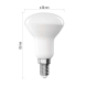 LED žárovka Classic R50 / E14 / 4,2 W (40 W) / 470 lm / teplá bílá
