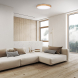 LED osvětlení s dálkový ovladačem Solid Oak, 60W, 4200lm, 51cm, změna chromatičnosti, stmívatelné