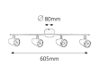 KAREN 6669 LED stropní bodové svítidlo 4x4W | 1120lm | 3000K | IP20 - bílá