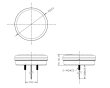 LED lampa zadní koncová/brzdová, 12-24V, ECE, ø122mm