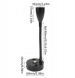 Flexibilní čtecí LED lampa černá, stmívatelná, 12-24V, 3W, teplá bílá