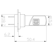 V20 LED H7 bílá, 12/24V, 5000LM