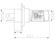 V20 LED H4 bílá, 12/24V, 5000LM