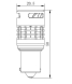 LED BA15S bílá, 12V, 30LED 3020SMD