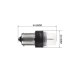 LED BAU15S oranžová, 12V, 16LED 2835SMD