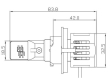 V22 TST LED H13 bílá, 12/24V, 6000LM