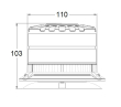 LED maják, 12-24V, 16xLED oranžový, magnet, ECE R65