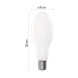 LED žárovka Filament ED90 / E40 / 36 W (327 W) / 6 000 lm / neutrální bílá