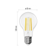 LED žárovka Filament A60 / E27 / 10,5 W (100 W) / 1521 lm / teplá bílá