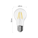 LED žárovka Filament A60 / E27 / 3,4 W (40 W) / 470 lm / teplá bílá