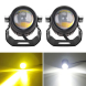 Přídavné LED mlhové světlo na motorku 9-24V/30W duální bílá/žlutá