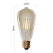 LED žárovka Vintage ST64 / E27 / 4,5 W (40 W) / 420 lm / teplá bílá