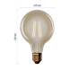 LED žárovka Vintage G95 / E27 / 4,5 W (40 W) / 420 lm / teplá bílá
