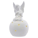 LED keramický anděl, 29 cm, 2x AA, vnitřní, teplá bílá