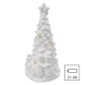 LED keramický stromeček se sněhuláky, 33,5 cm, 2x AA, vnitřní, teplá bílá