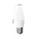 LED žárovka Classic svíčka / E27 / 4,2 W (40 W) / 470 lm / teplá bílá