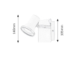LED koupelnové nástěnné bodové svítidlo Steve 1x4,5W | GU10 | 430lm | 4000K | IP44