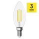 LED žárovka Filament svíčka / E14 / 5,9 W (60 W) / 806 lm / neutrální bílá
