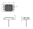 PREDATOR 4x3W LED, 12-24V, modrý, ECE R65