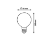 LED Filament žárovka čirá G95 E27 7,2W 806lm 2700K
