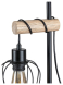 Stolní lampa FABIANO 1x40W | E27 - černá, světlé dřevo