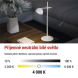 LED stolní lampa SOPHIE, nabíjecí, bílá