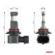 2ks žárovka LED HIR2 9012 12V 2800 lm HYBRID