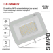 LED reflektor SIMPO 50W, bílý, IP65, 5000 lm, neutrální bílá