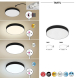 LED venkovní stropní kruhové svítidlo TARTU 24W | 2500lm | 2800-6000K CCT | IP44 - černá