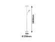 VLASTA LED stojací lampa 7006