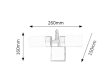 LED koupelnové nástěnné svítidlo Betty 2x4W | 785lm | 4000K | IP44 - bronz
