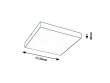 LED venkovní stropní svítidlo TARTU 18W | 1800lm | 2800-6000K CCT | IP44 - černá