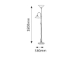 Stojací lampa Marian max. 1x 60W/E27/230V/IP20 - bronz