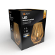Bambusová lucerna s LED žárovkou, teplá bílá, 2x AA, 20cm