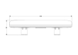 Mini LED rampa, oranžová, 60xLED, 12-24V, ECE R65, pevná montáž