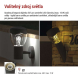 LED zahradní nástěnné svítidlo, 12 x 12 x 33 cm, 1 x E27, 15 W